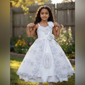 Gorgeous Elegant White Embroidered Dress